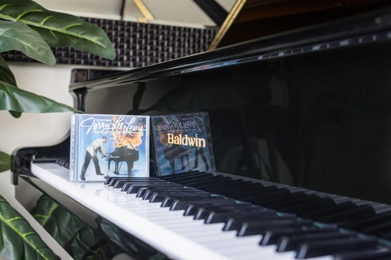 The custom Baldwin piano owned by Jerry Lee Lewis.
